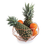 IS GIFT - Geometric Copper Fruit Basket, Medium