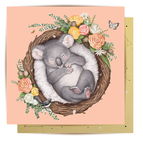 Lalaland - Nested Baby Koala Greeting Card