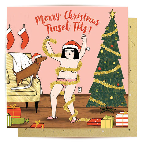 Lalaland - Tinsel Tits Greeting Card