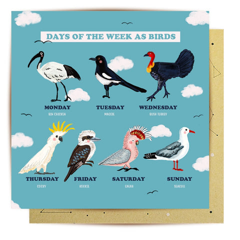 Lalaland - Birds of the Week Greeting Card