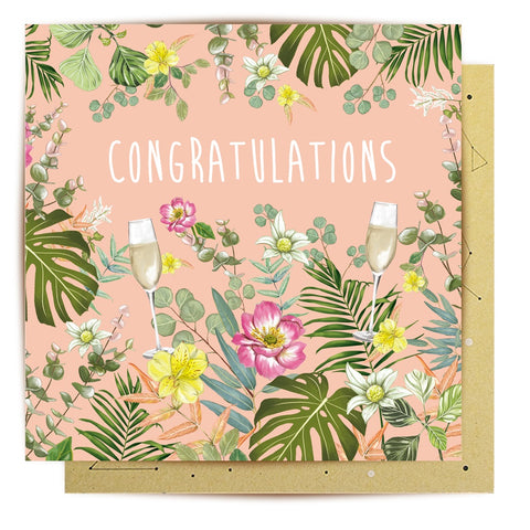 Lalaland - Floral Congratulations Greeting Card