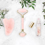 IS GIFT - Crystal Rejuvenating Beauty Tools Giftbox, Jade/Rose Quartz