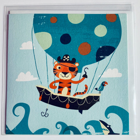Tiger Tribe - Pirate Tiger Greeting Card