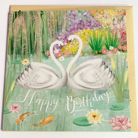 Lalaland - Swan Lake Birthday Greeting Card