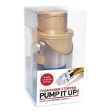 IS GIFT - Pump It Up Champagne Stopper, Silver & Gold