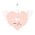 Splosh - Protected by Angels Hanging Heart, Pink