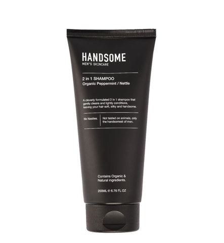 Handsome - Organic Peppermint and Nettle 2 in 1 Men's Shampoo, 200ml