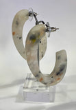 Zoda - Odine Resin Oval Hoop Earrings, Natural