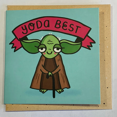 Lalaland - Mini Greeting Card, Yoda Best