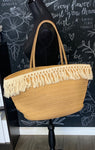 Free Spirit Australia - Rattan Beach Bag with Cotton Tassel Detail, Natural