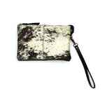 Zoda - Leather and Hide Clutch Bag, Natural