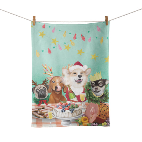 Lalaland - Tea Towel, Canine Christmas
