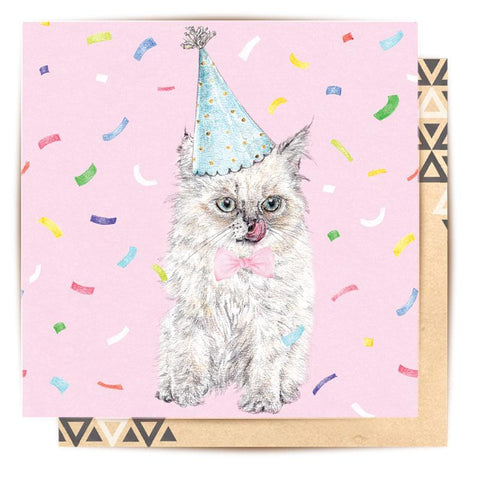 Lalaland - Birthday Kitty Greeting Card