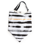Rosanna Inc. - Anything Goes Pumpkin Bag, Black and White Stripe Brush Stroke
