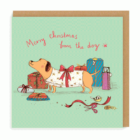 Ohh Deer - Merry Christmas from the Dog Greeting Card